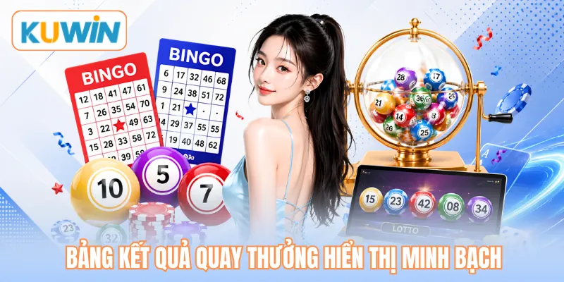Bảng kết quả quay thưởng hiển thị minh bạch