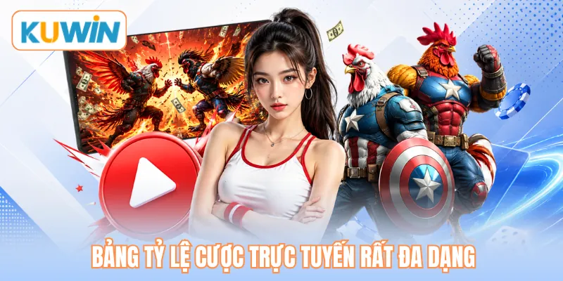 Bảng tỷ lệ cược trực tuyến rất đa dạng