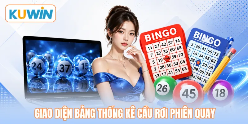 Giao diện bảng thống kê cầu rơi phiên quay